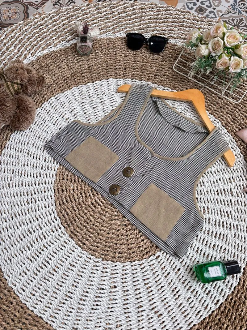 Casual Vest Wanita tan photo 1