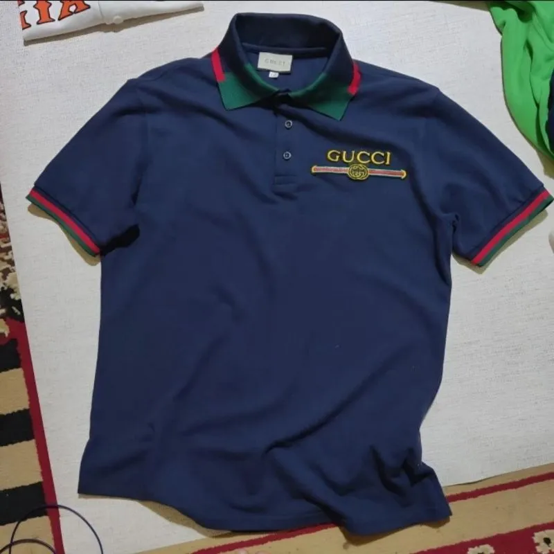 Gucci Luxury Polo shirt Pria navy photo 1