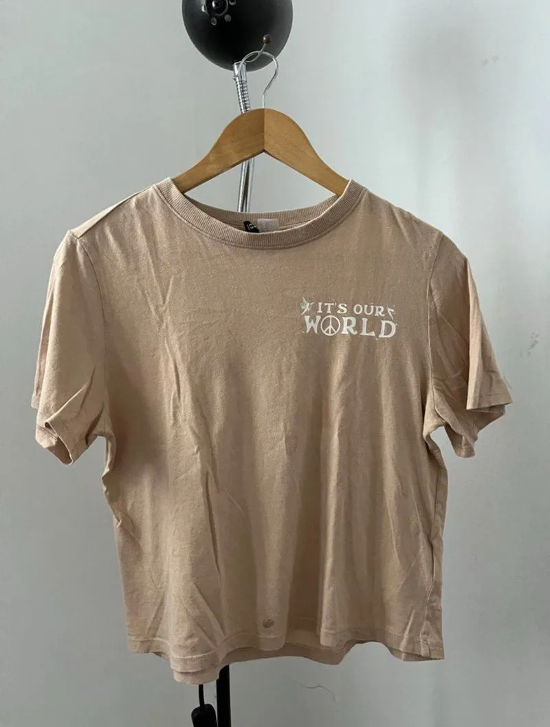 H&M Casual T-shirt Wanita tan photo 1