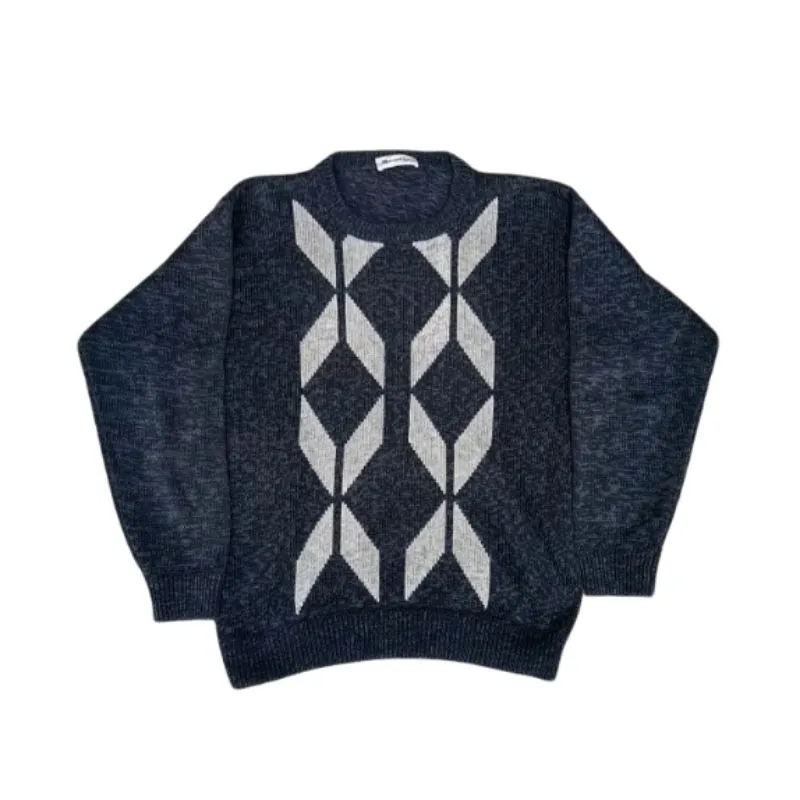 Indie Minimalist Sweater Pria white navy photo 1