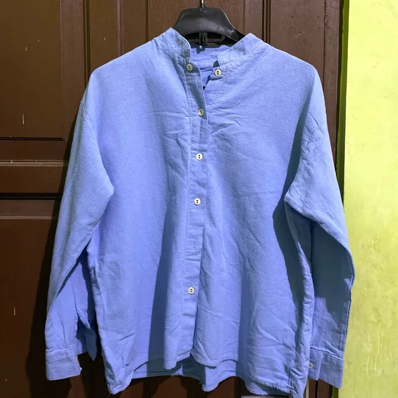 Luxury Shirt Wanita blue photo 1