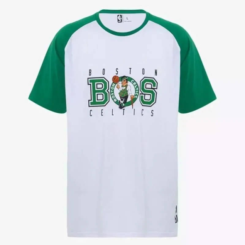 Casual T-shirt Pria white green photo 1