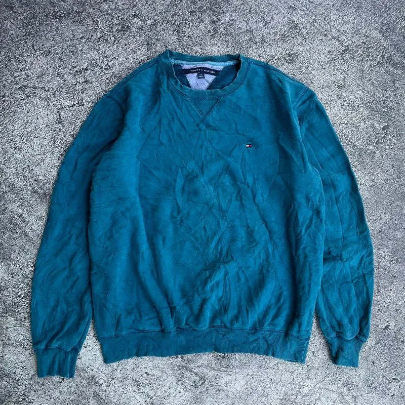 Tommy Hilfiger Casual Sweater Pria navy blue photo 1