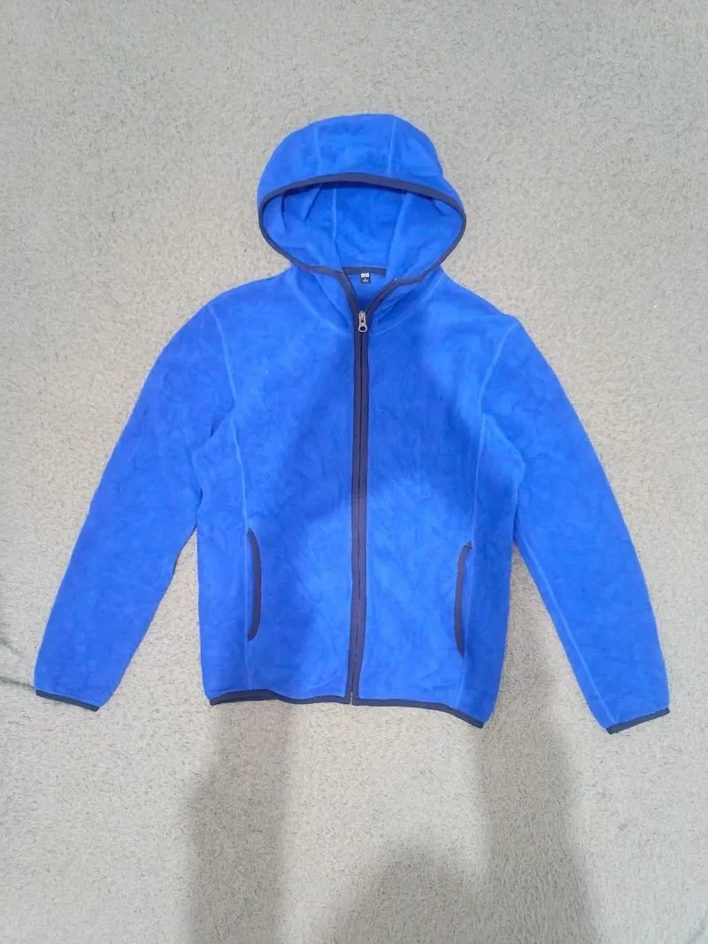 Uniqlo Streetwear Casual Hoody Pria blue photo 1