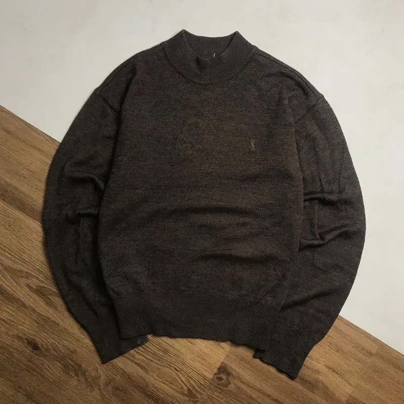 Yves Saint Laurent YSL Streetwear Indie Sweater Pria brown photo 1