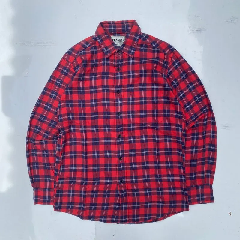 Uniqlo Indie Minimalist Formal shirt Pria red black photo 1