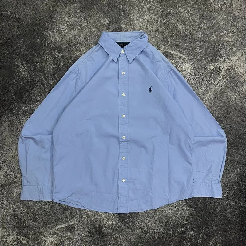 Polo Ralph Lauren Y2K Casual Formal shirt Pria white black photo 1