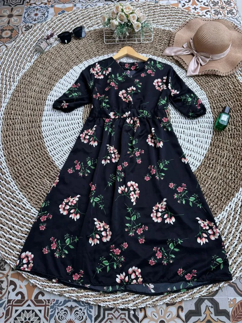Casual Casual dress Wanita black photo 1
