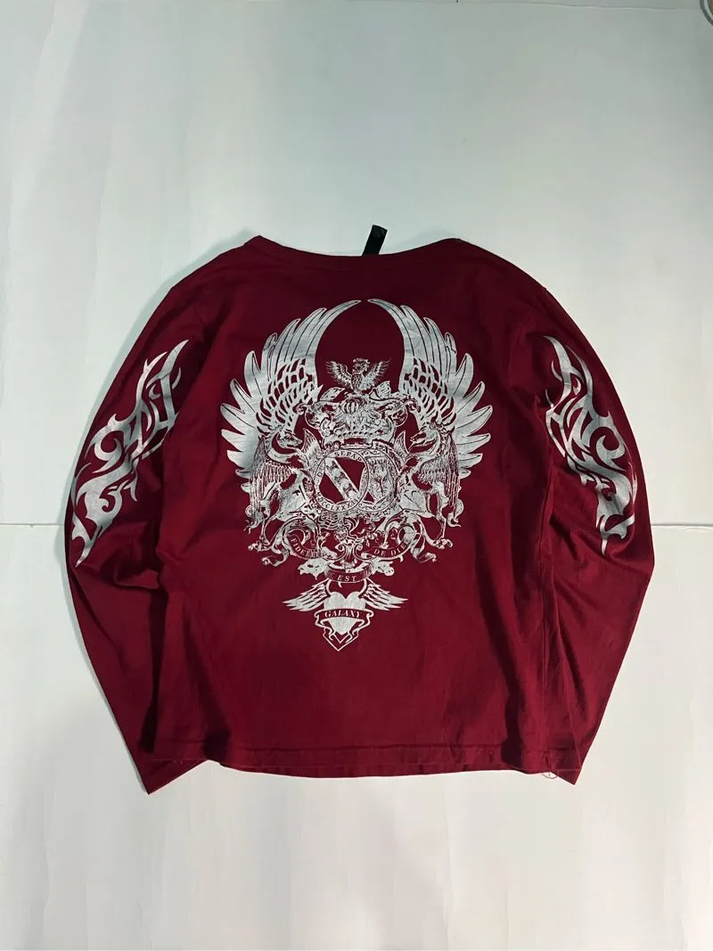 Grunge Goth Sweatshirt Pria burgundy photo 1