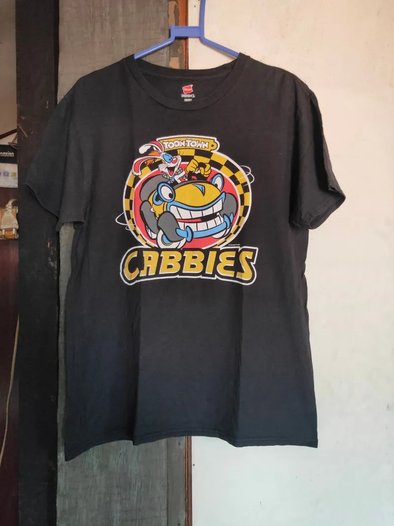 Vintage Streetwear T-shirt Pria black yellow photo 1