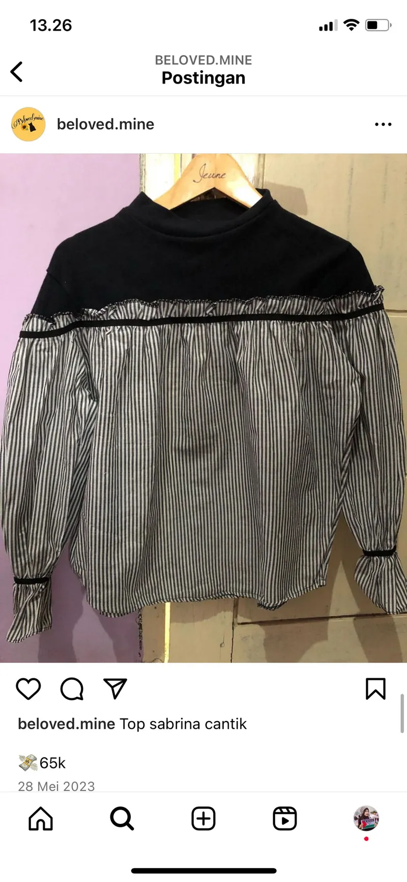 Casual Blouse Wanita black photo 1