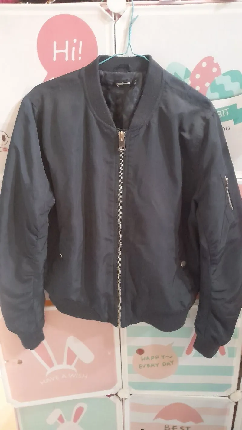 Stradivarius Casual Bomber jacket Wanita navy photo 1