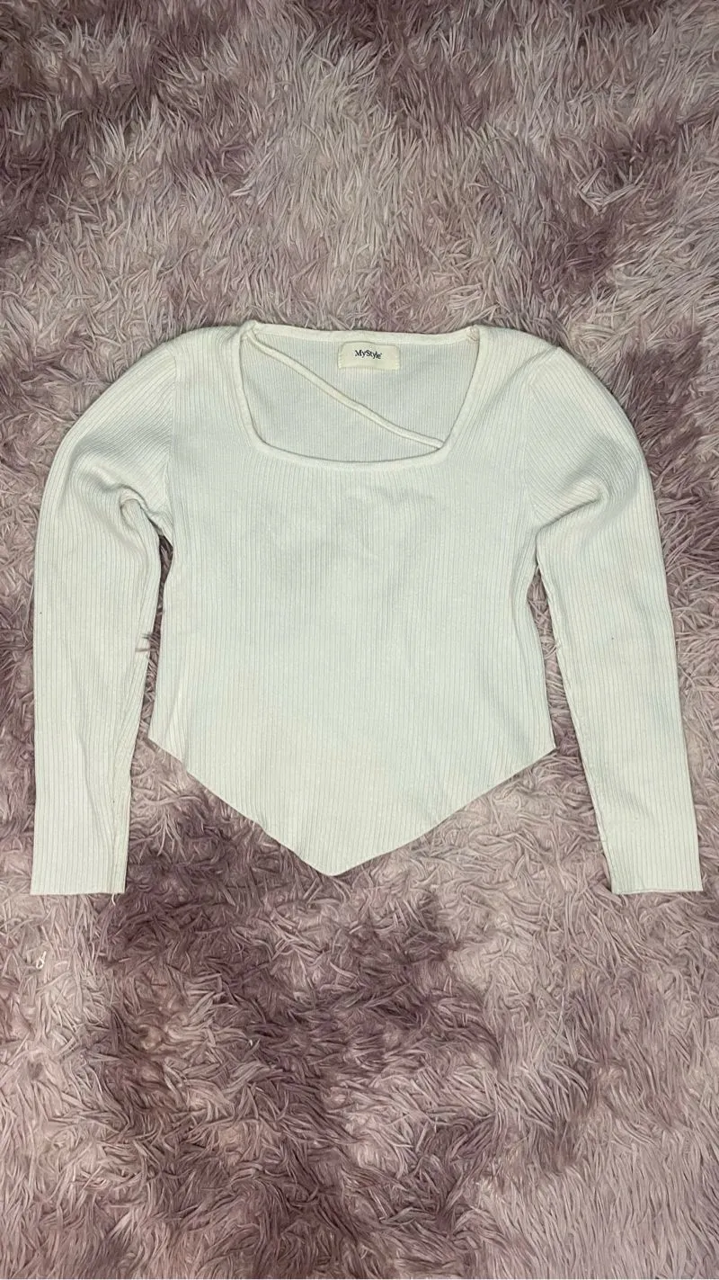 Casual Crop top Wanita white photo 1