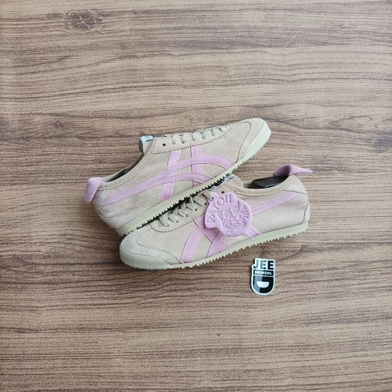 Onitsuka Tiger Casual Sneakers Wanita tan pink photo 1
