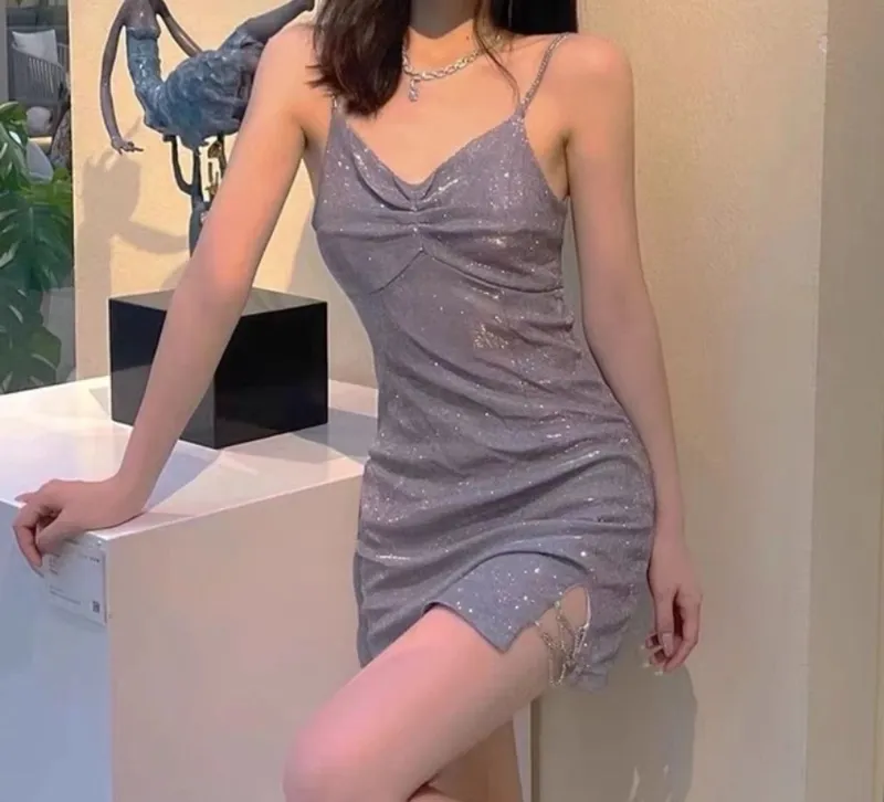 Luxury Fairy Bodycon dress Wanita purple photo 1