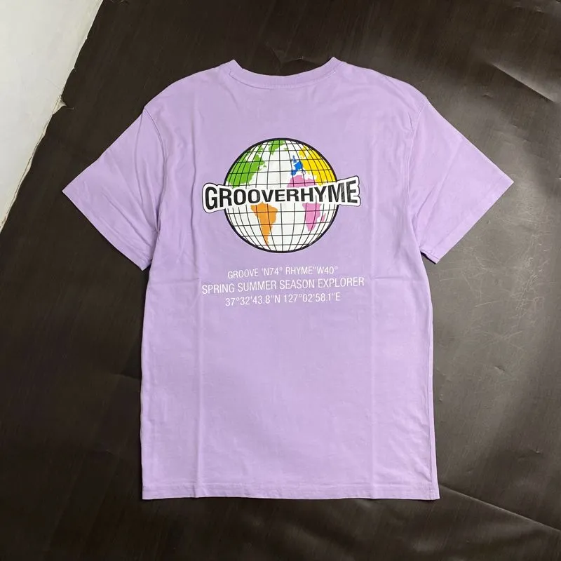 Grooverhyme Streetwear Y2K T-shirt Pria purple photo 1