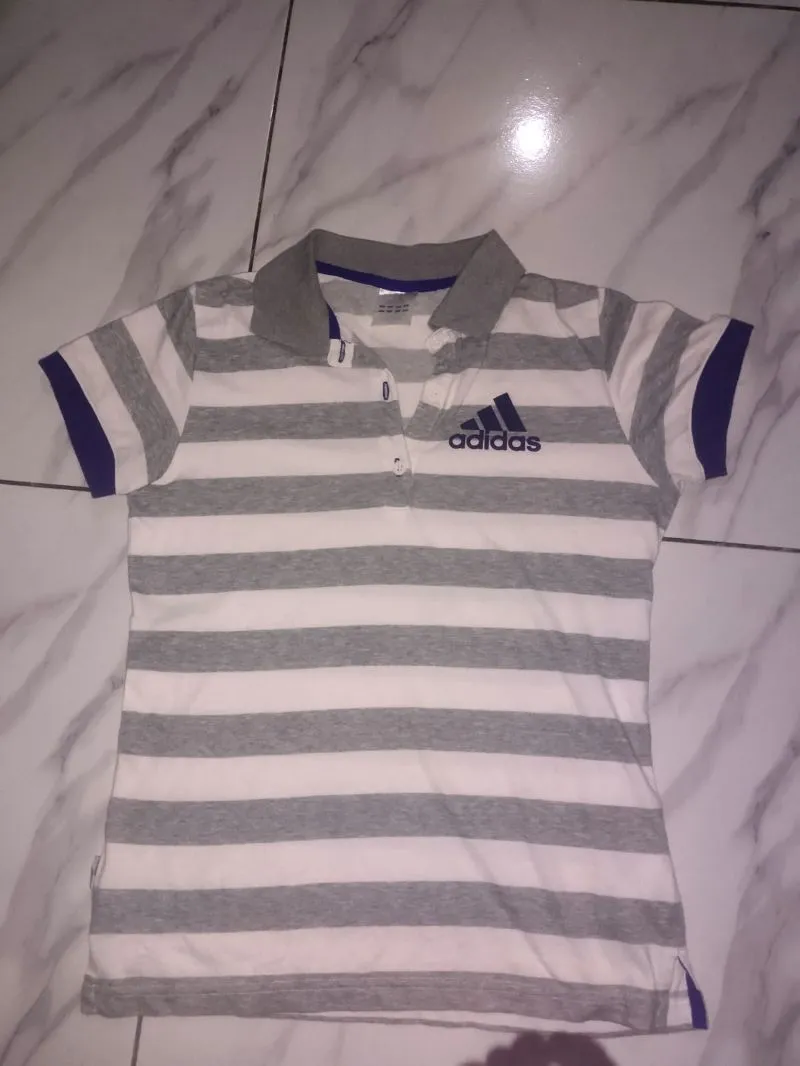 Adidas Vintage Polo shirt Pria gray photo 1