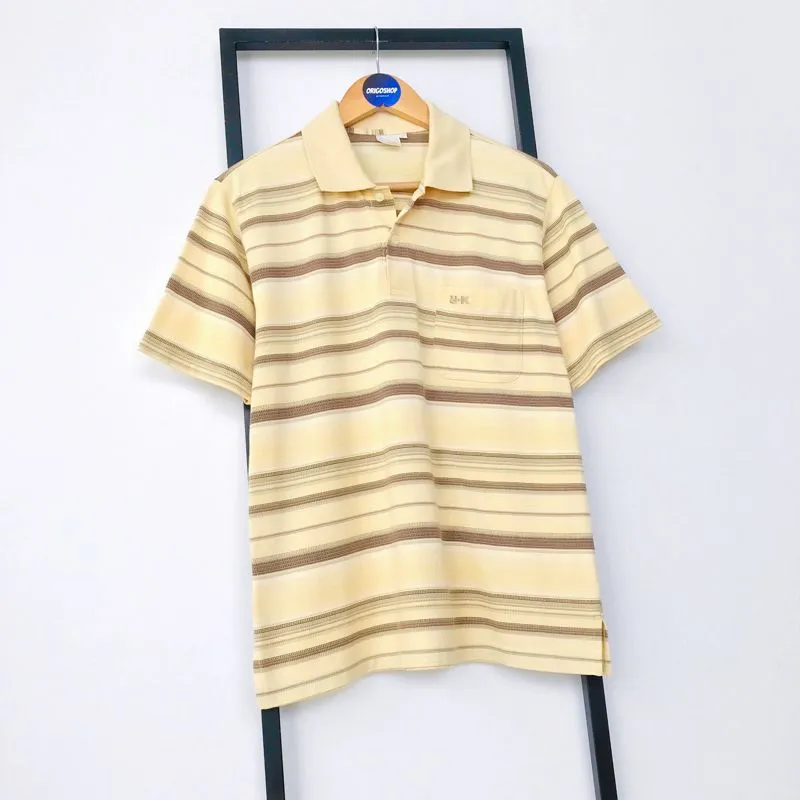 Japanese brand Vintage Casual Polo shirt Pria yellow photo 1