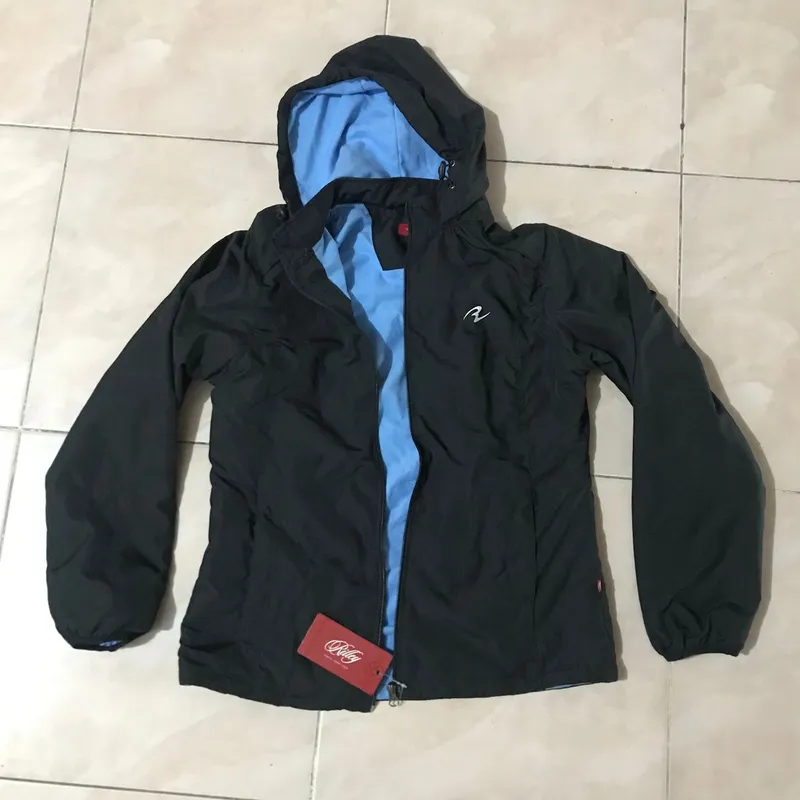 Minimalist Casual Track jacket Wanita black blue photo 1