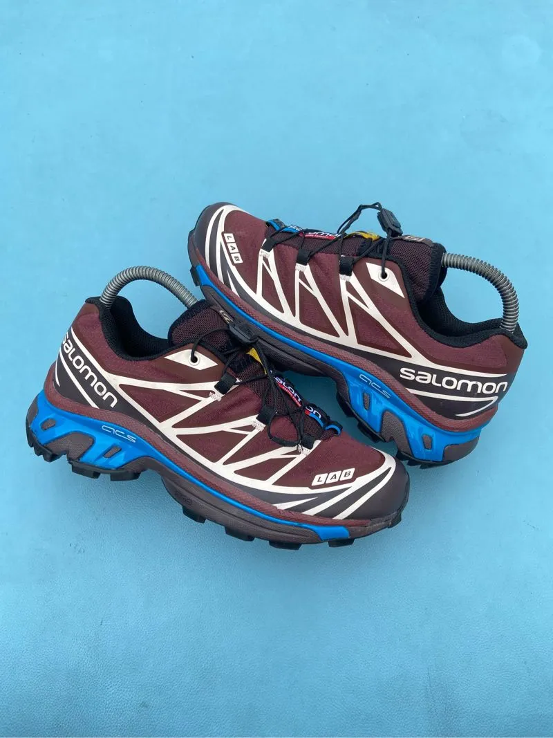 Salomon Gorpcore Casual Sneakers Wanita burgundy white photo 1
