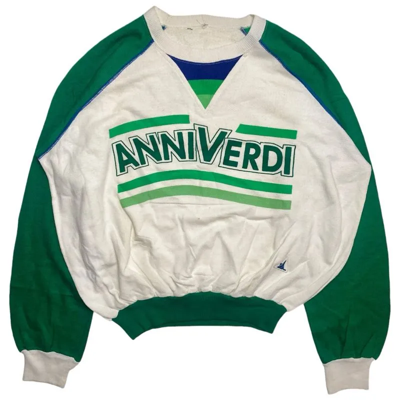 Vintage Streetwear Sweatshirt Pria white green photo 1
