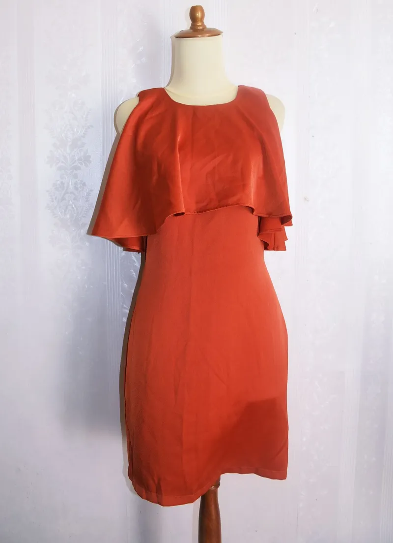 TOPSHOP burnt orange mini dress Harga: photo 1