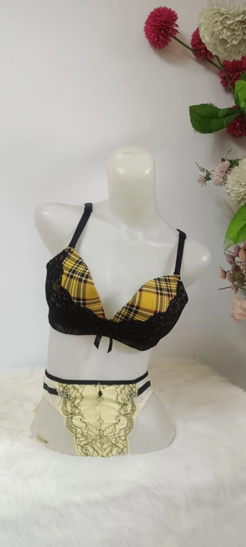 Casual Bra Wanita black yellow photo 1