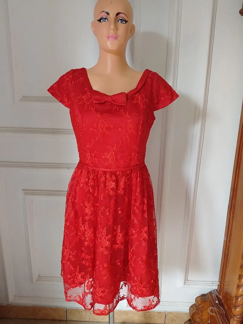Lolita Cosplay Casual dress Wanita red photo 1