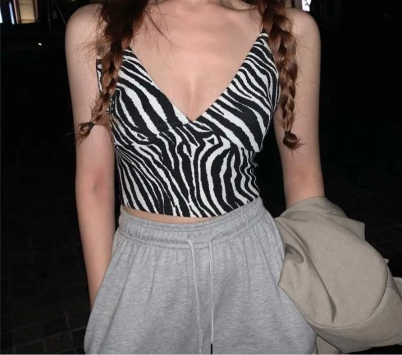 Y2K Crop top Wanita multicolor photo 1