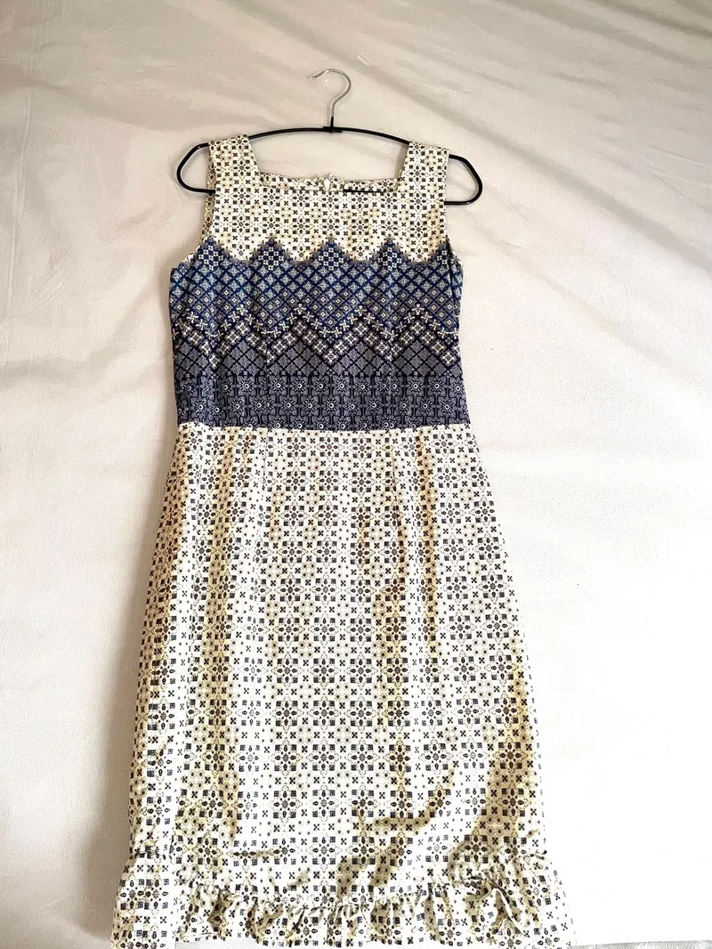 Batik Going out dress Wanita cream photo 1