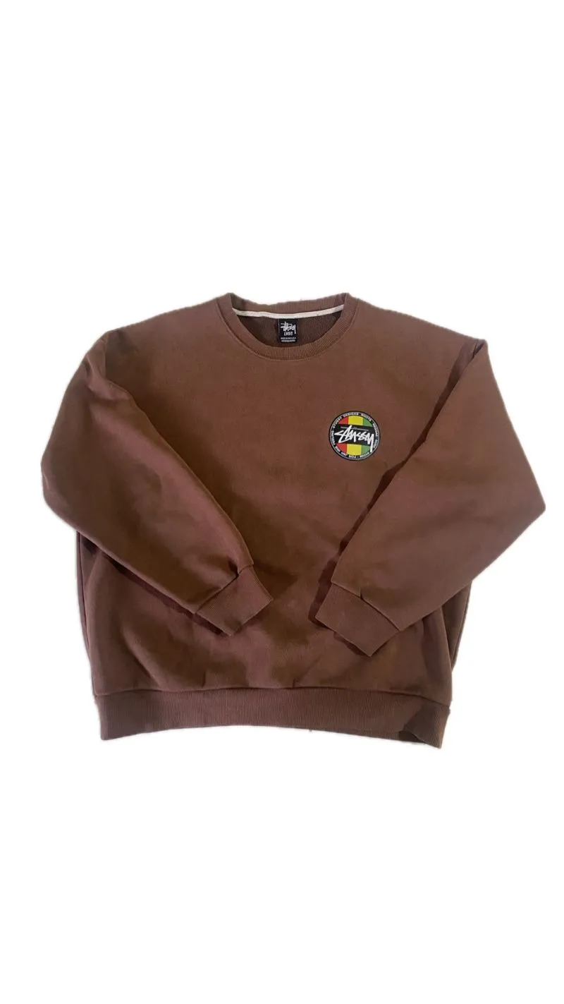 Stussy Y2K Luxury Sweatshirt Pria brown photo 1