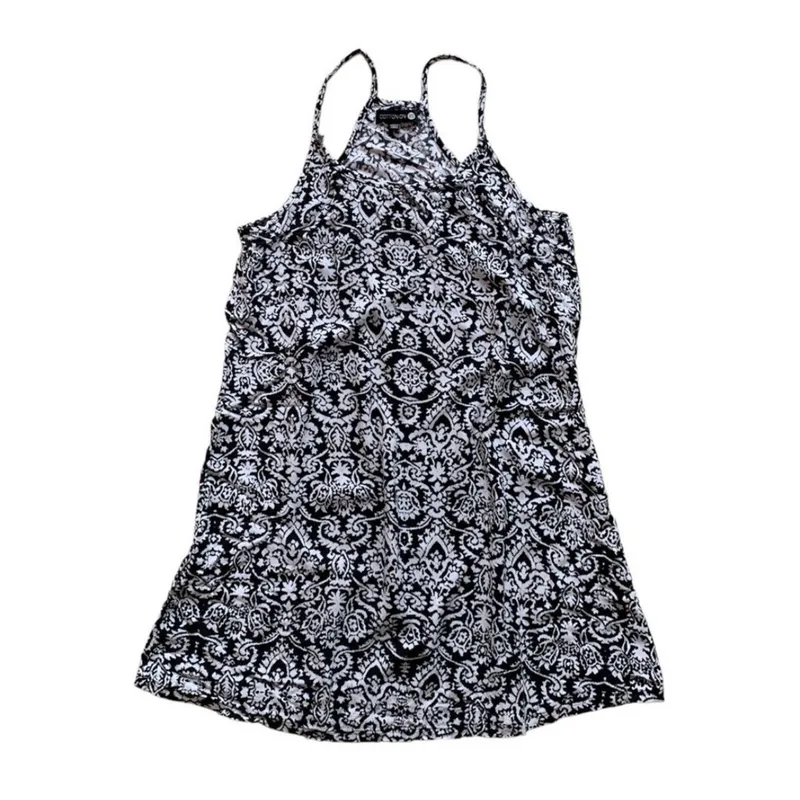 Cotton On Casual Batik Summer dress Wanita white black photo 1