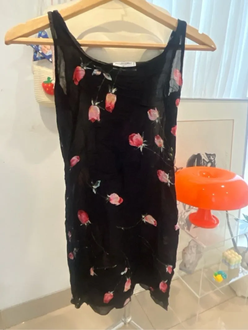 Vintage Goth Midi dress Wanita black photo 1