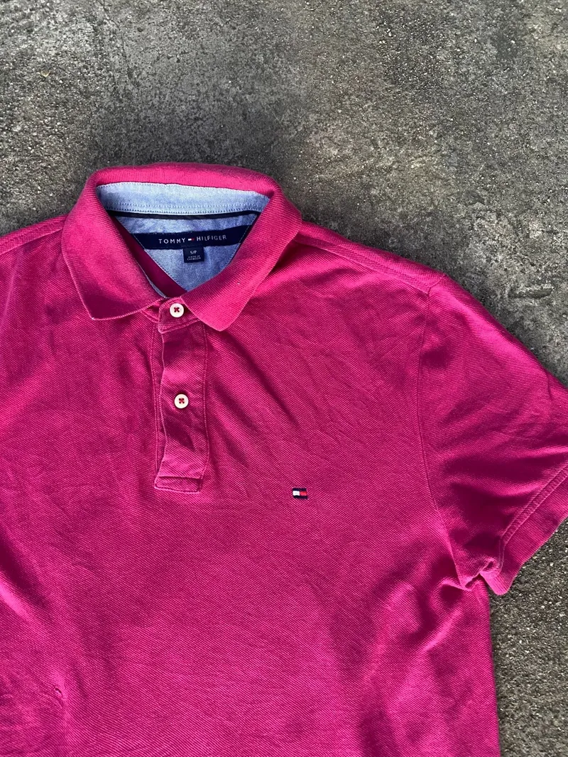 Tommy Hilfiger Vintage Polo shirt Pria multicolor Preloved