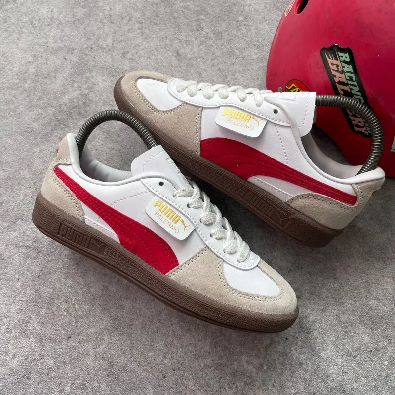 Puma Indie Casual Sneakers Wanita white red photo 1