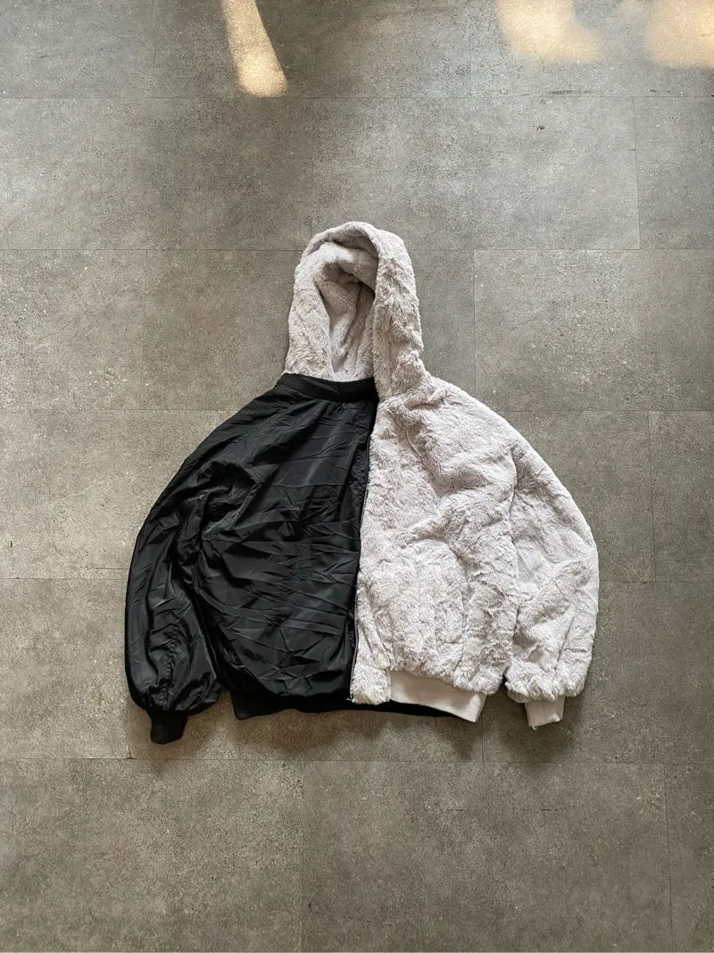 Casual Fleece Pria white black photo 1