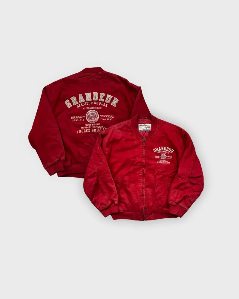 Vintage Streetwear Bomber jacket Pria red photo 1