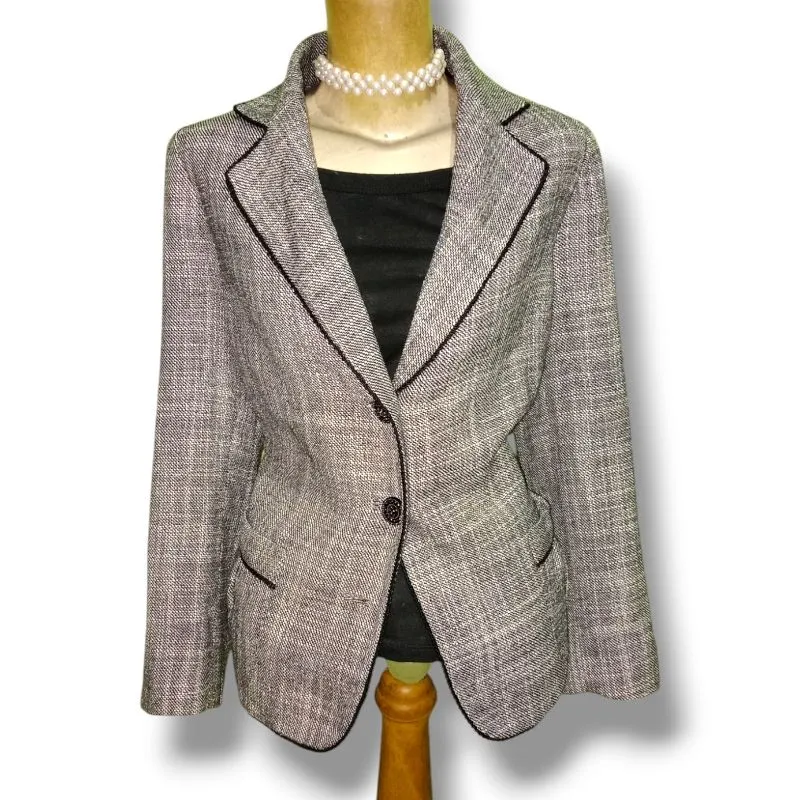 Japanese brand Luxury Futurist Blazer Wanita silver white photo 1