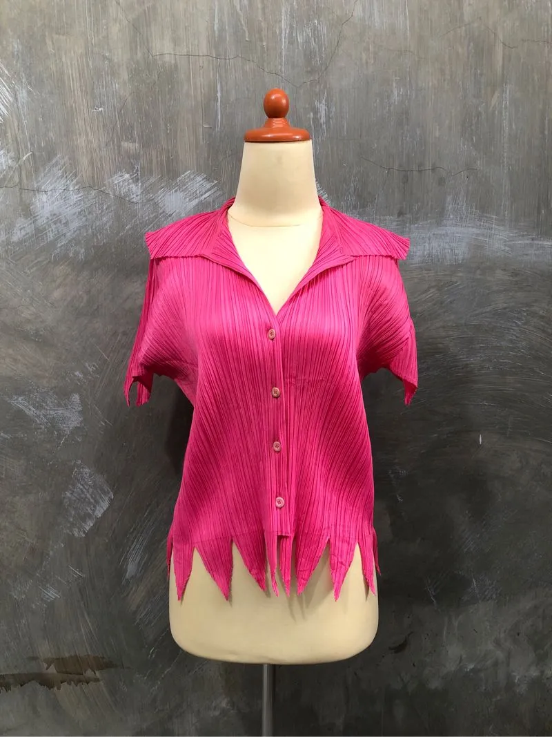 Issey Miyake Vintage Y2K Blouse Wanita pink photo 1