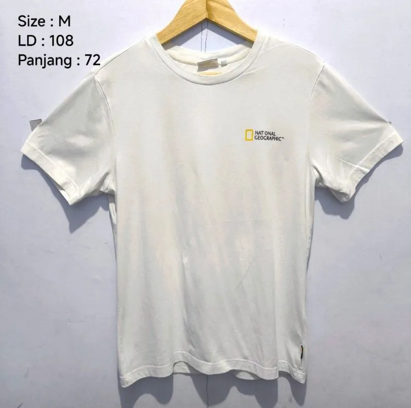 National Geographic Casual T-shirt Pria white photo 1