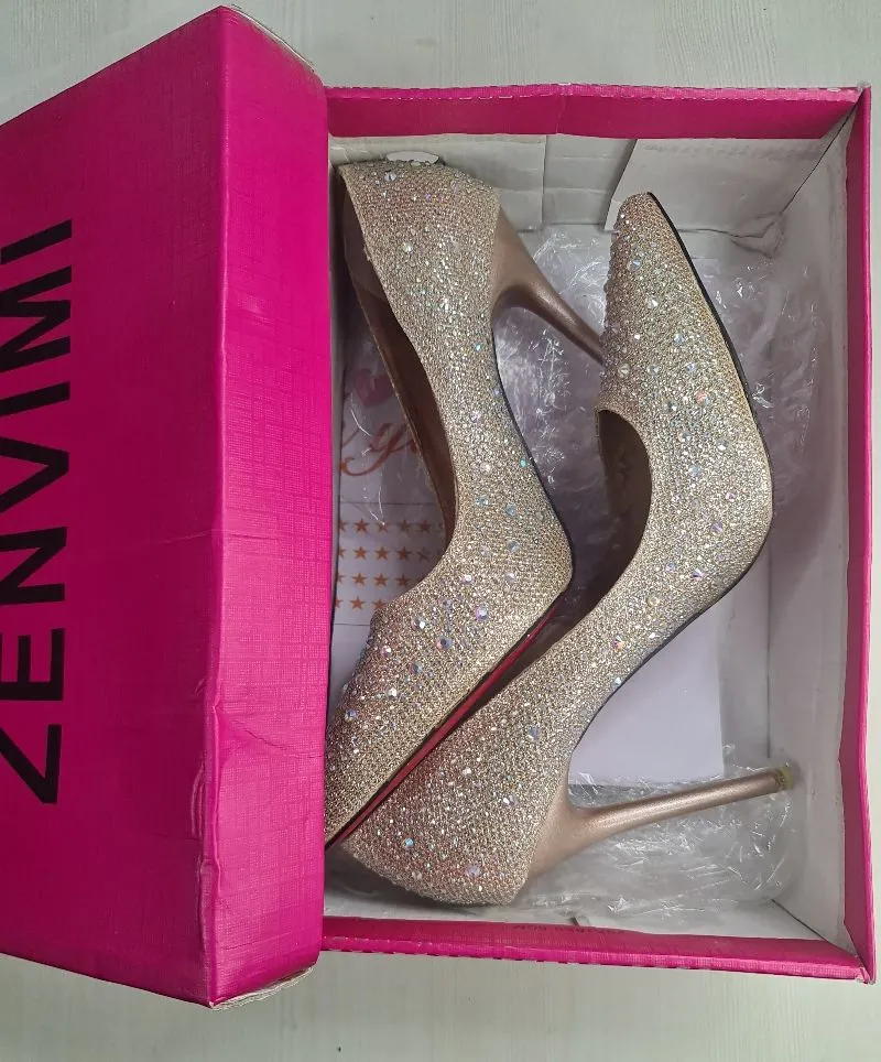 Luxury Heels Wanita gold silver photo 1