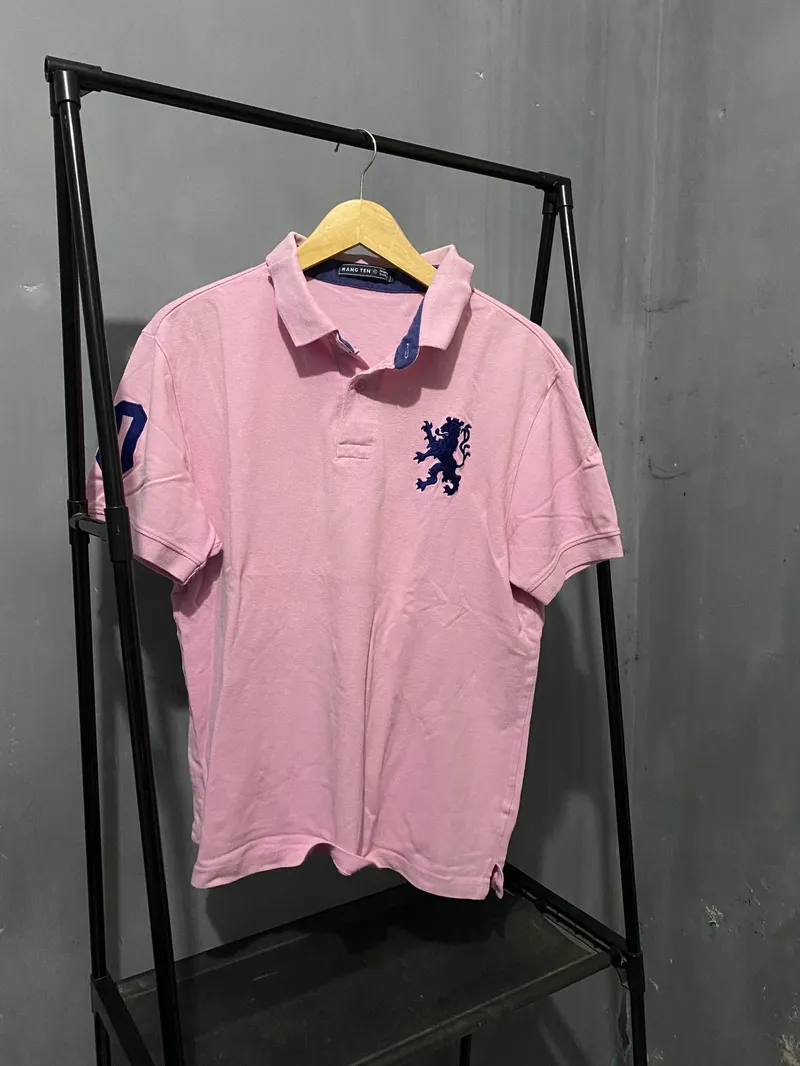 Hangten Luxury Casual Polo shirt Pria pink photo 1