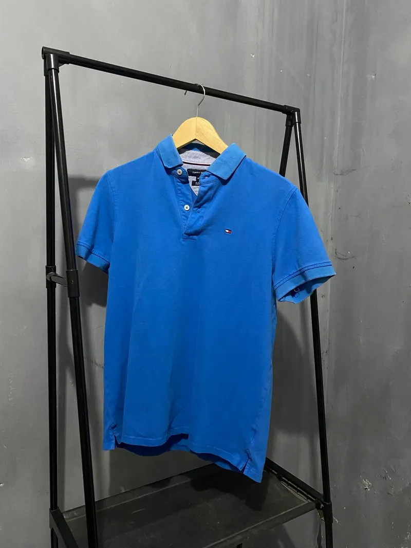 Tommy Hilfiger Luxury Casual Polo shirt Pria blue photo 1