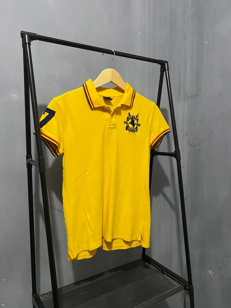Polham Luxury Casual Polo shirt Pria yellow photo 1