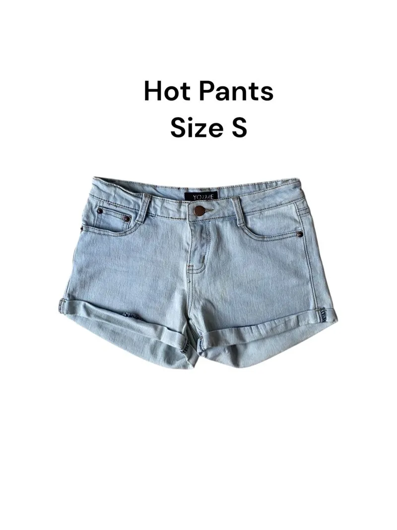 Vintage Casual Short Wanita blue photo 1