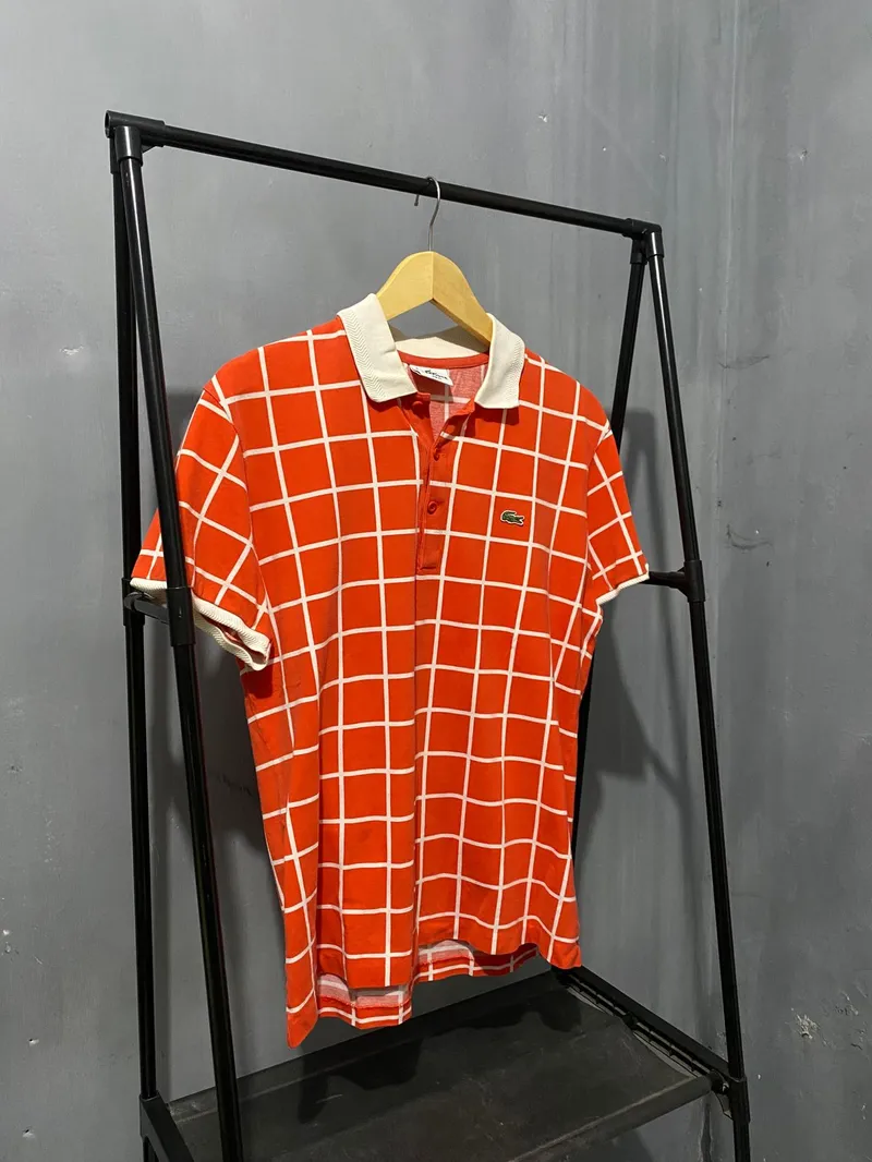 Lacoste Luxury Casual Polo shirt Pria orange photo 1
