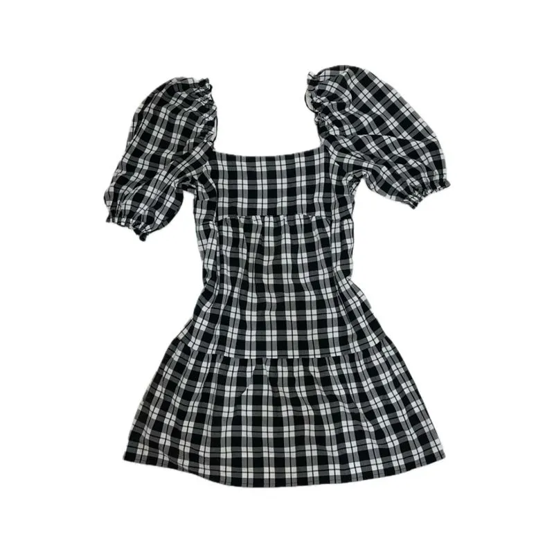 H&M Coquette Casual Summer dress Wanita white black photo 1