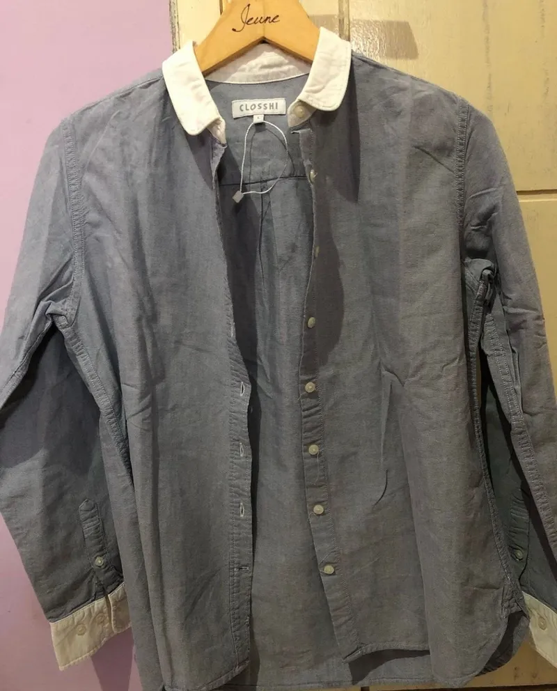 Casual Shirt Wanita pink gray photo 1