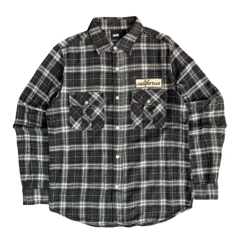 VANS Skater Casual Casual shirt Pria black gray photo 1