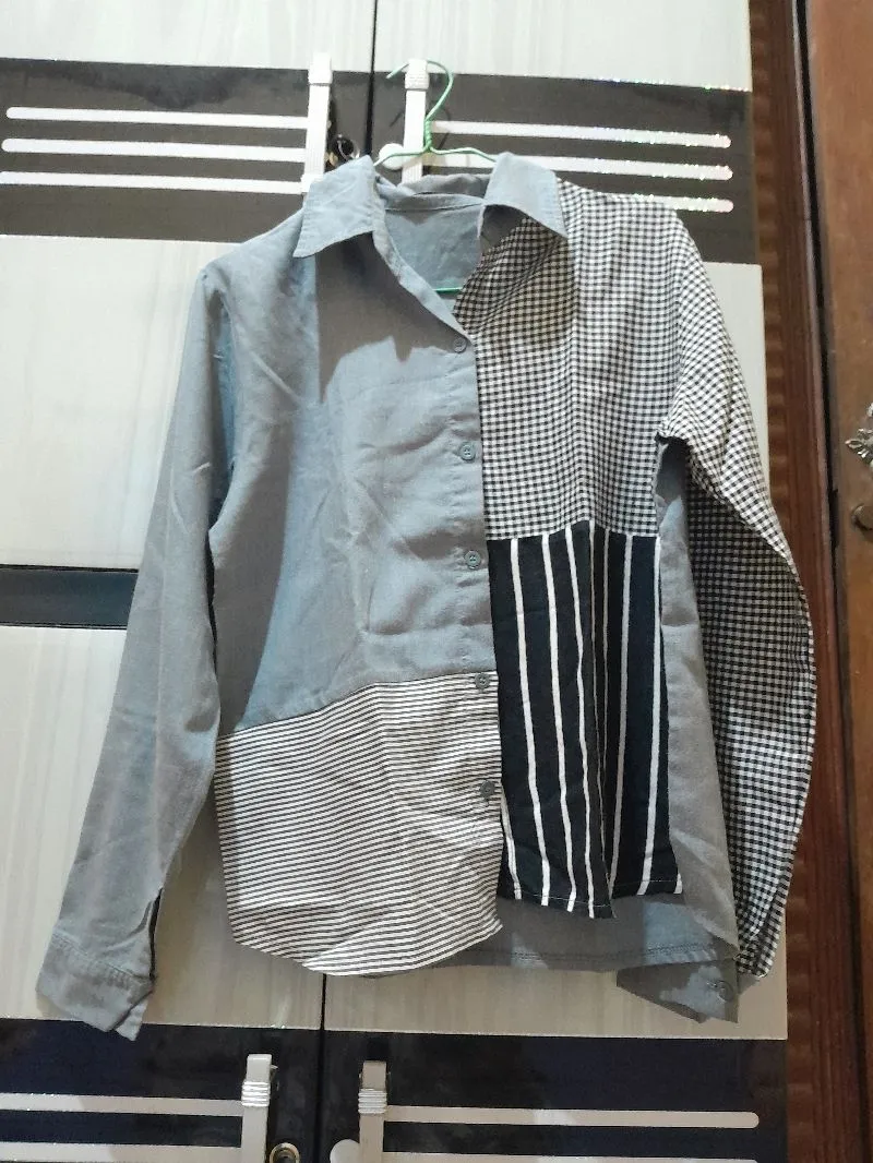 Casual T-shirt Wanita black gray photo 1